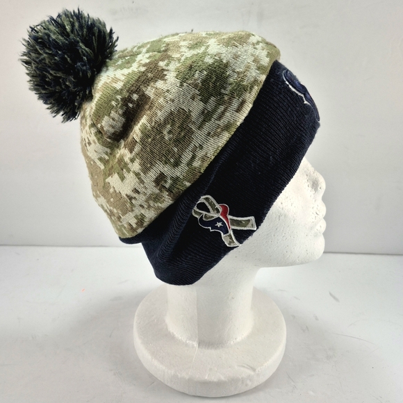 EUC Houston Texans New Era Salute to Service Digi Camo Knit Beanie Hat OS - Picture 6 of 13